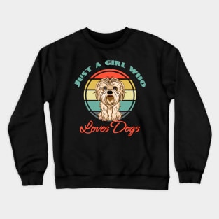 Just a Girl Who Loves Shih Tzus Dog Puppy Lover Cute Crewneck Sweatshirt